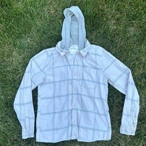 Hollister flannel hooded shirt size Mesium